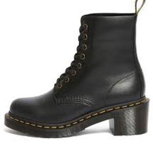 CLEMENCY LEATHER HEELED LACE UP BOOTS